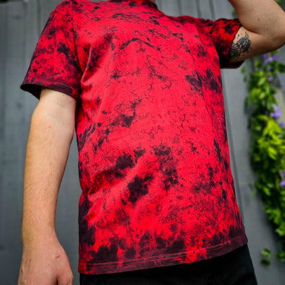 Deep Red Camo Crunch Tie Dye T-Shirt