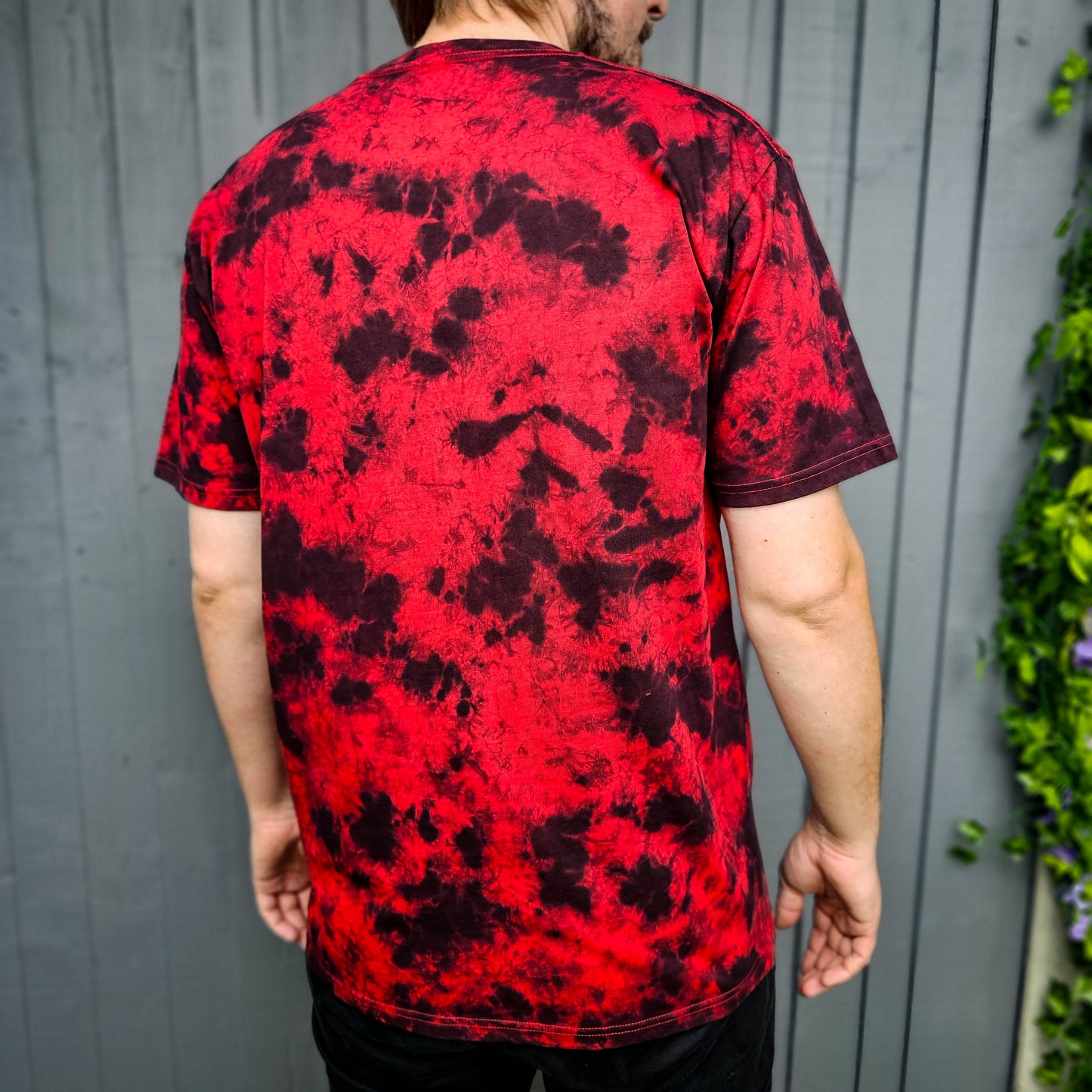 Deep Red Camo Crunch Tie Dye T-Shirt