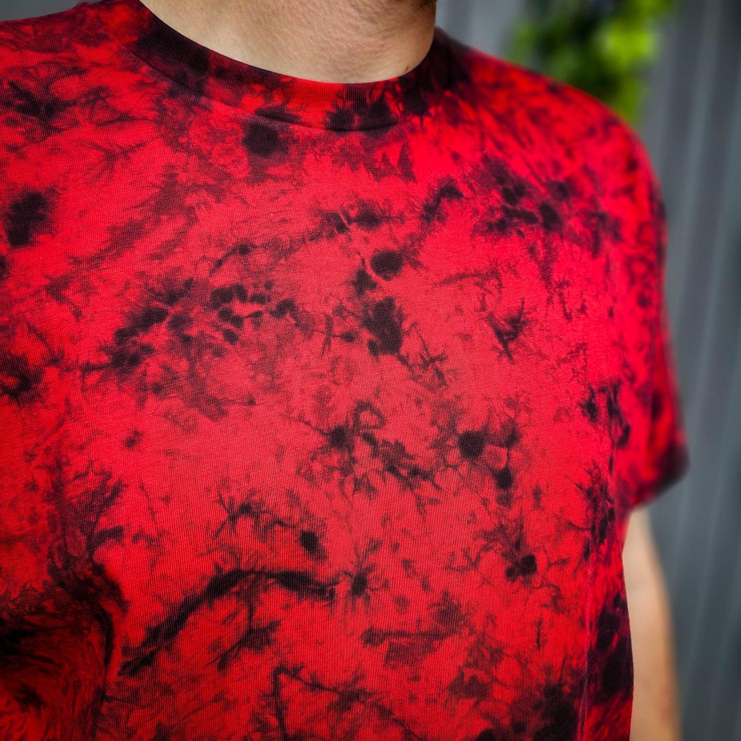 Deep Red Camo Crunch Tie Dye T-Shirt