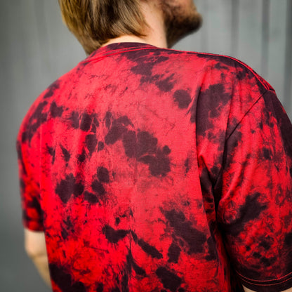 Deep Red Camo Crunch Tie Dye T-Shirt