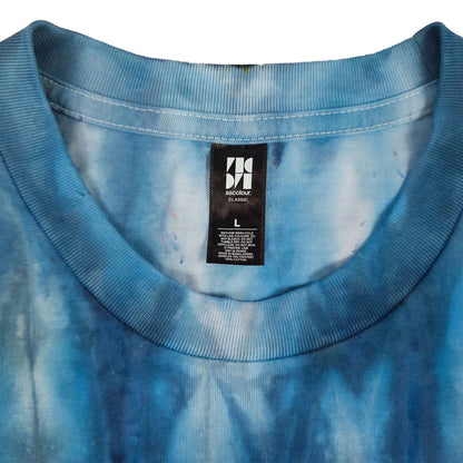 Electric Blue Zip Drip Tie Dye T-Shirt - clothing