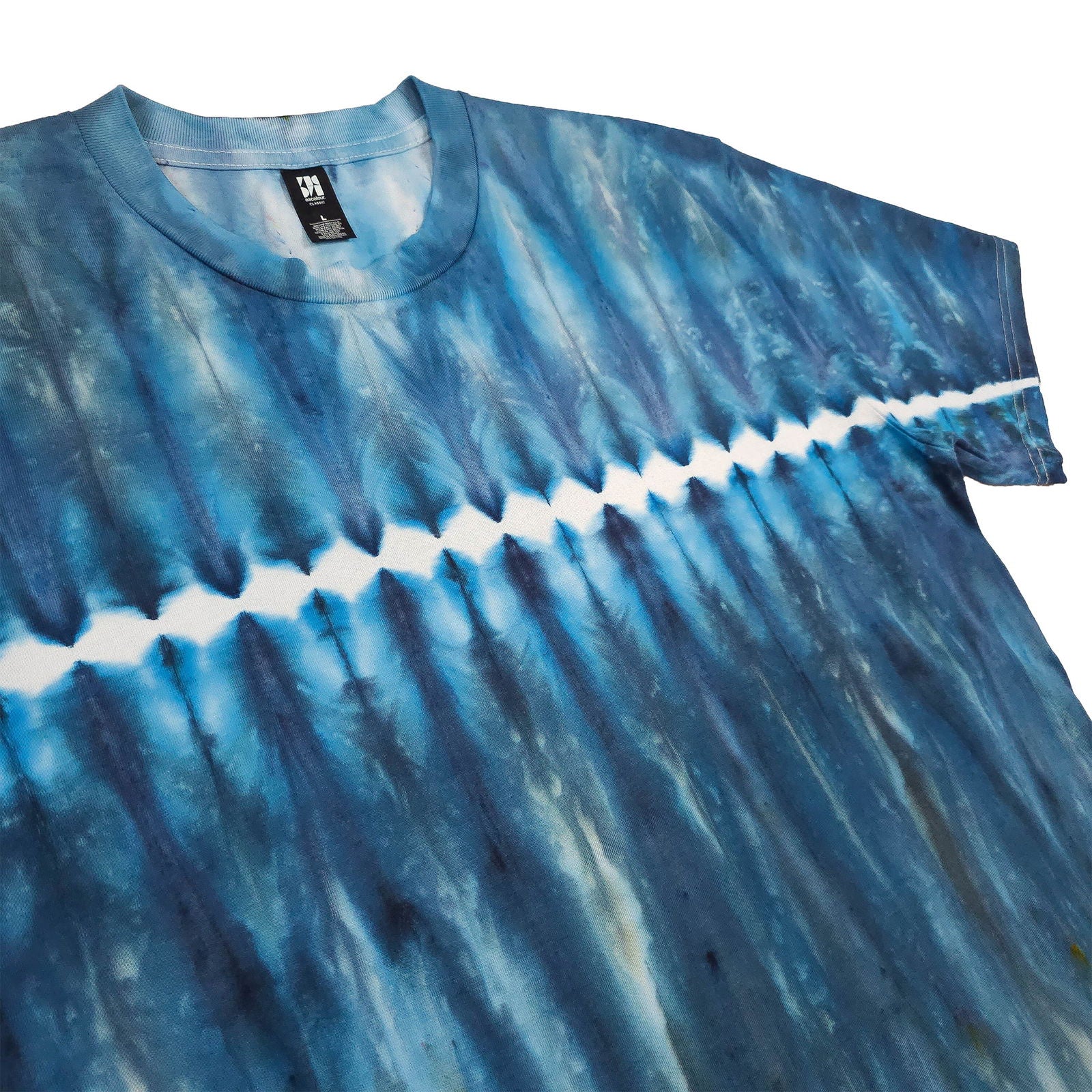 Electric Blue Zip Drip Tie Dye T-Shirt - clothing