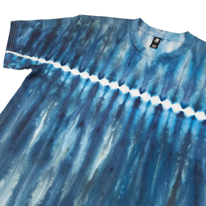 Electric Blue Zip Drip Tie Dye T-Shirt - clothing