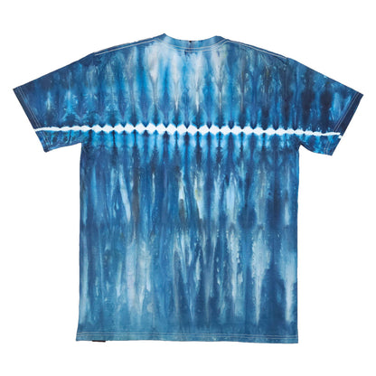 Electric Blue Zip Drip Tie Dye T-Shirt - clothing