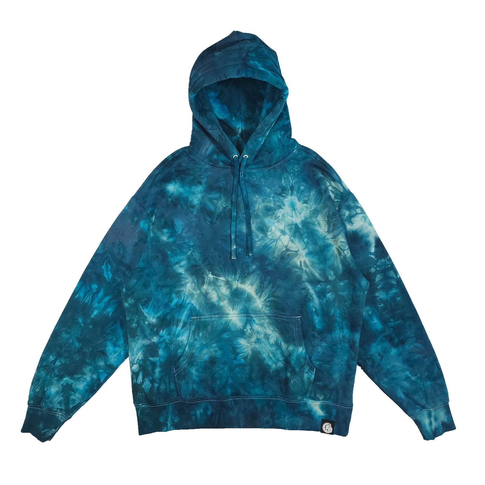 Electric Blue Ombré Smoke Tie Dye Hoodie