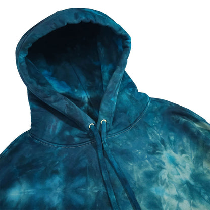 Electric Blue Ombré Smoke Tie Dye Hoodie