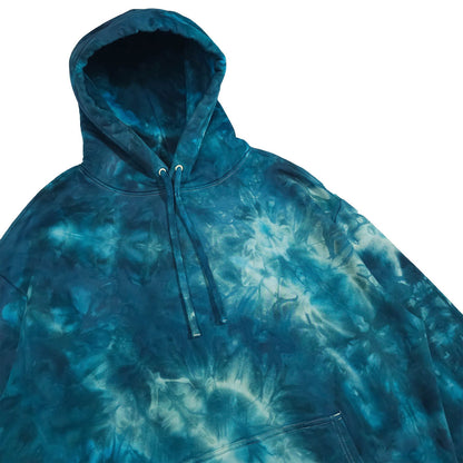 Electric Blue Ombré Smoke Tie Dye Hoodie