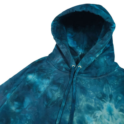 Electric Blue Ombré Smoke Tie Dye Hoodie