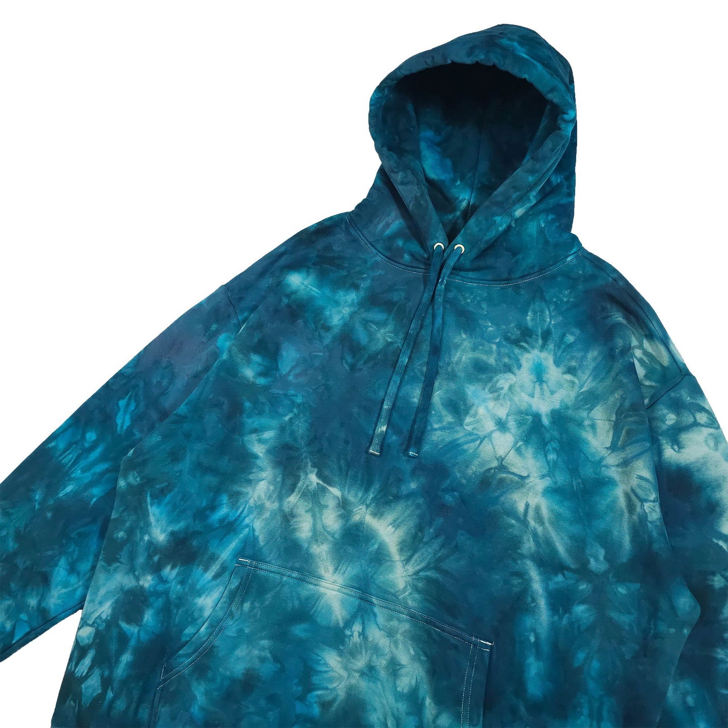 Electric Blue Ombré Smoke Tie Dye Hoodie