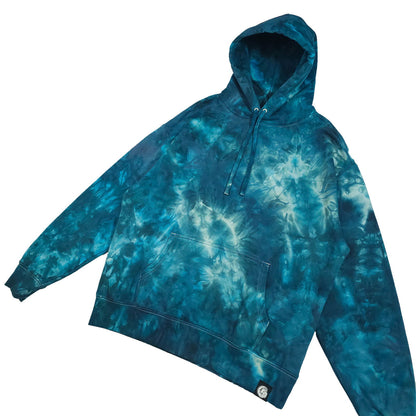 Electric Blue Ombré Smoke Tie Dye Hoodie