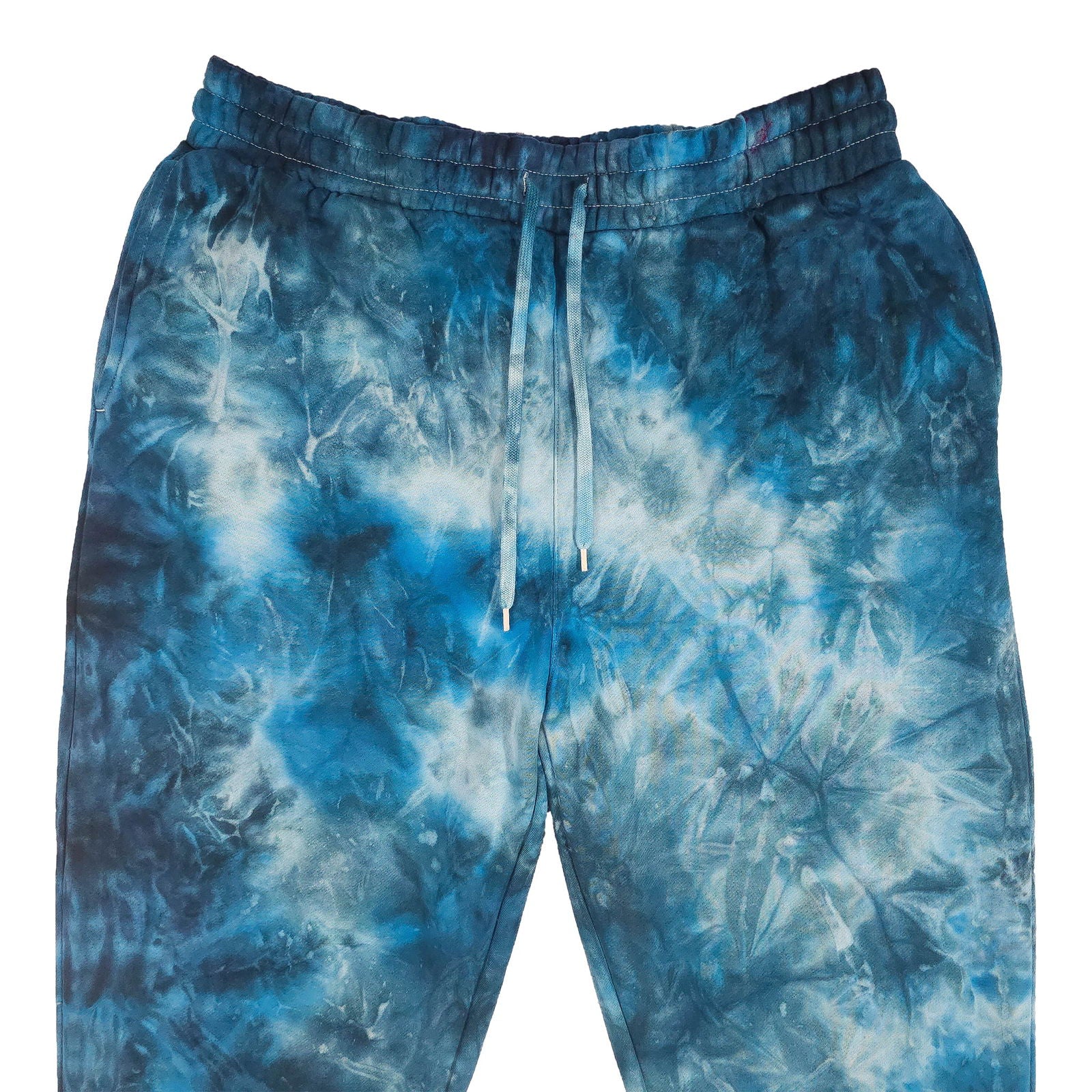 Electric Blue Ombré Smoke Tie Dye Jogging Bottoms