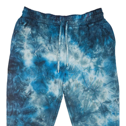 Electric Blue Ombré Smoke Tie Dye Jogging Bottoms