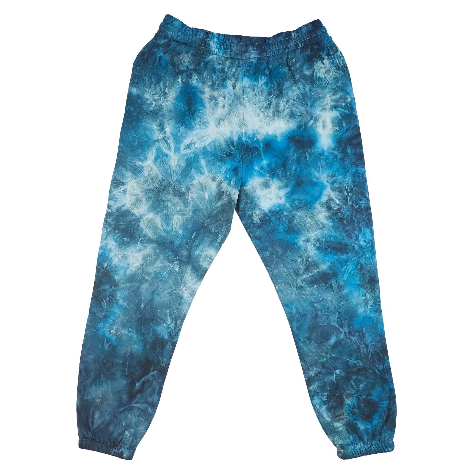 Electric Blue Ombré Smoke Tie Dye Jogging Bottoms