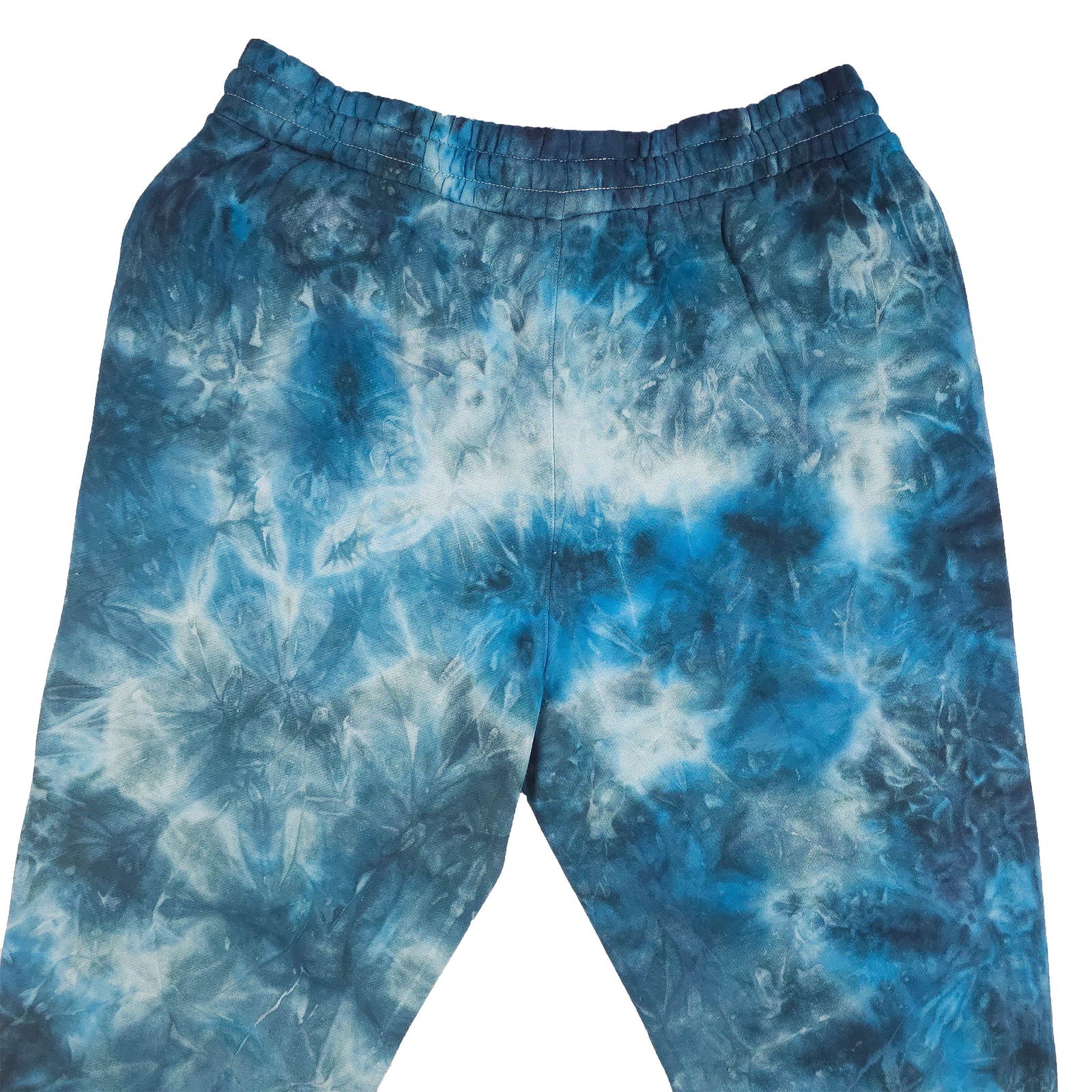 Electric Blue Ombré Smoke Tie Dye Jogging Bottoms