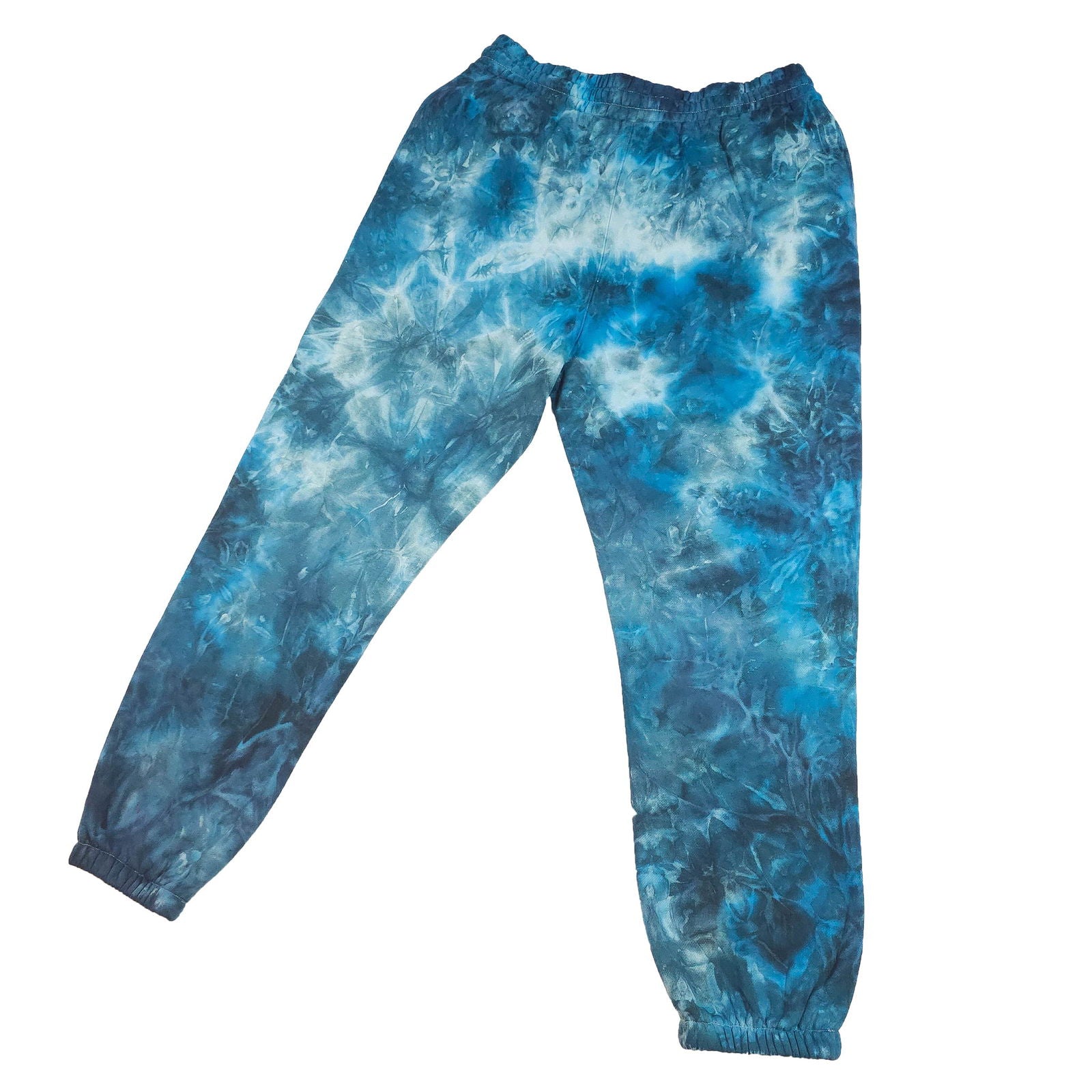 Electric Blue Ombré Smoke Tie Dye Jogging Bottoms