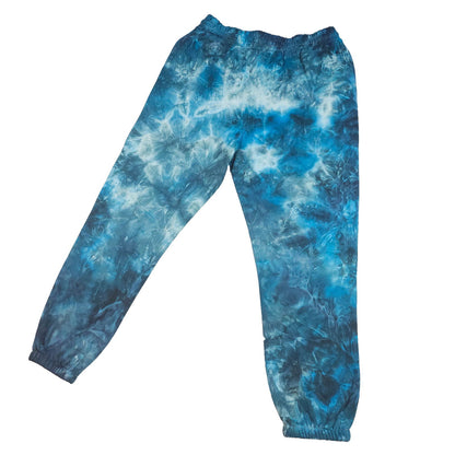 Electric Blue Ombré Smoke Tie Dye Jogging Bottoms