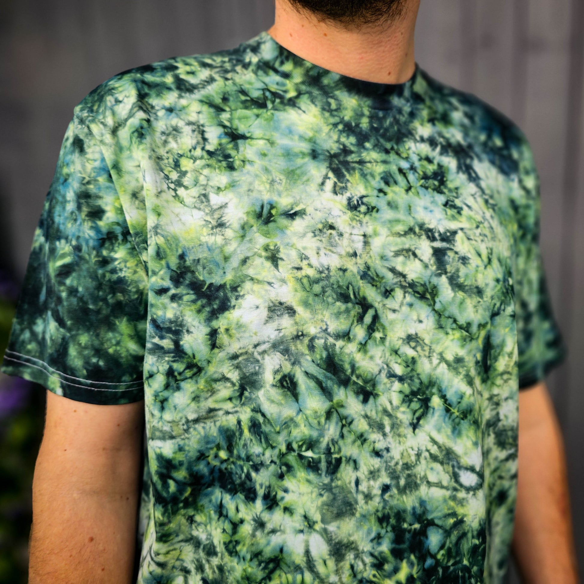 Forest Green Camo Tie Dye T Shirt - clothing