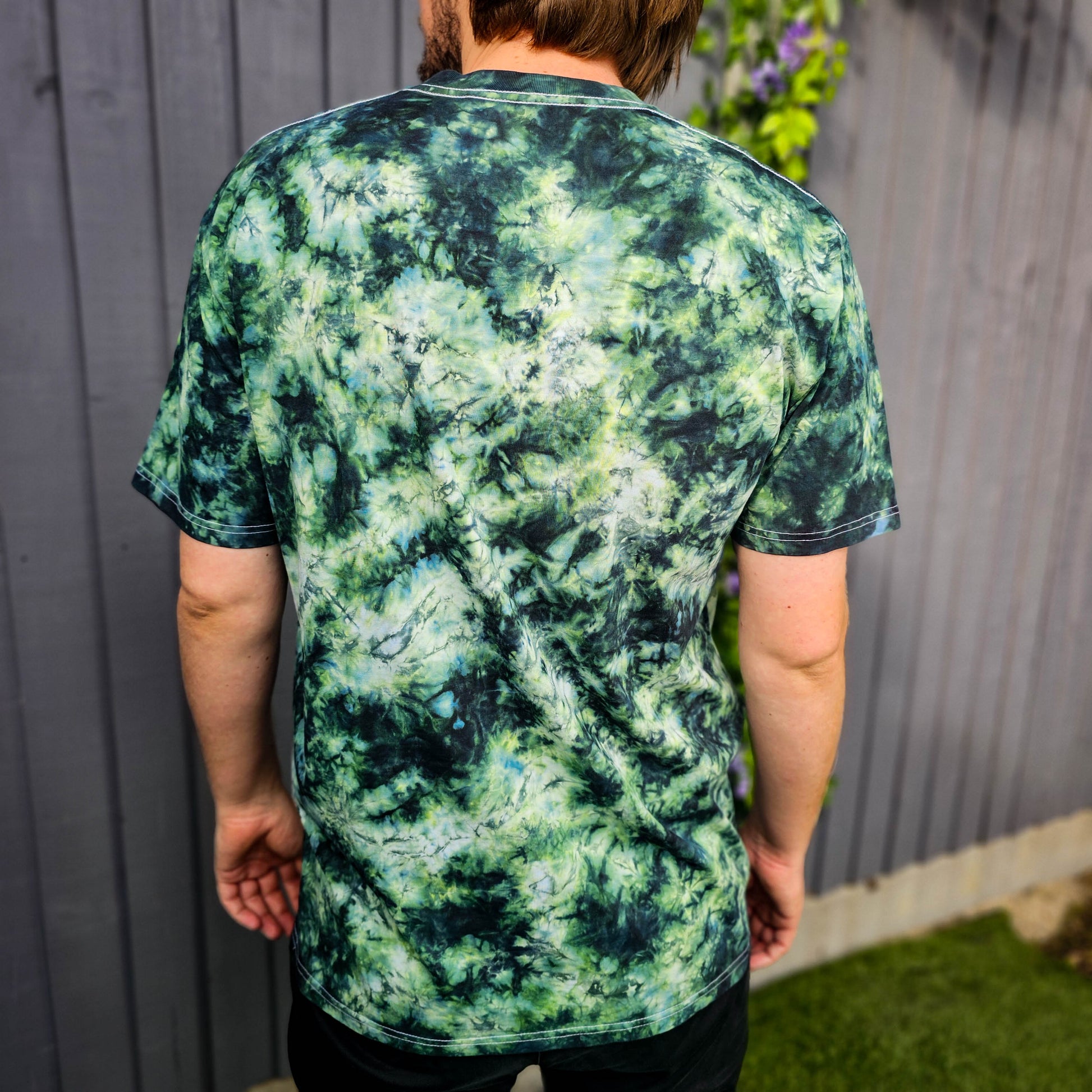 Forest Green Camo Tie Dye T Shirt - clothing