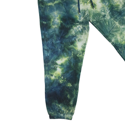 Forest Green Tie Dye Jogging Bottoms - tie dye joggers -  tie dye sweatpants - tie dye trousers - Stinging Bullfish