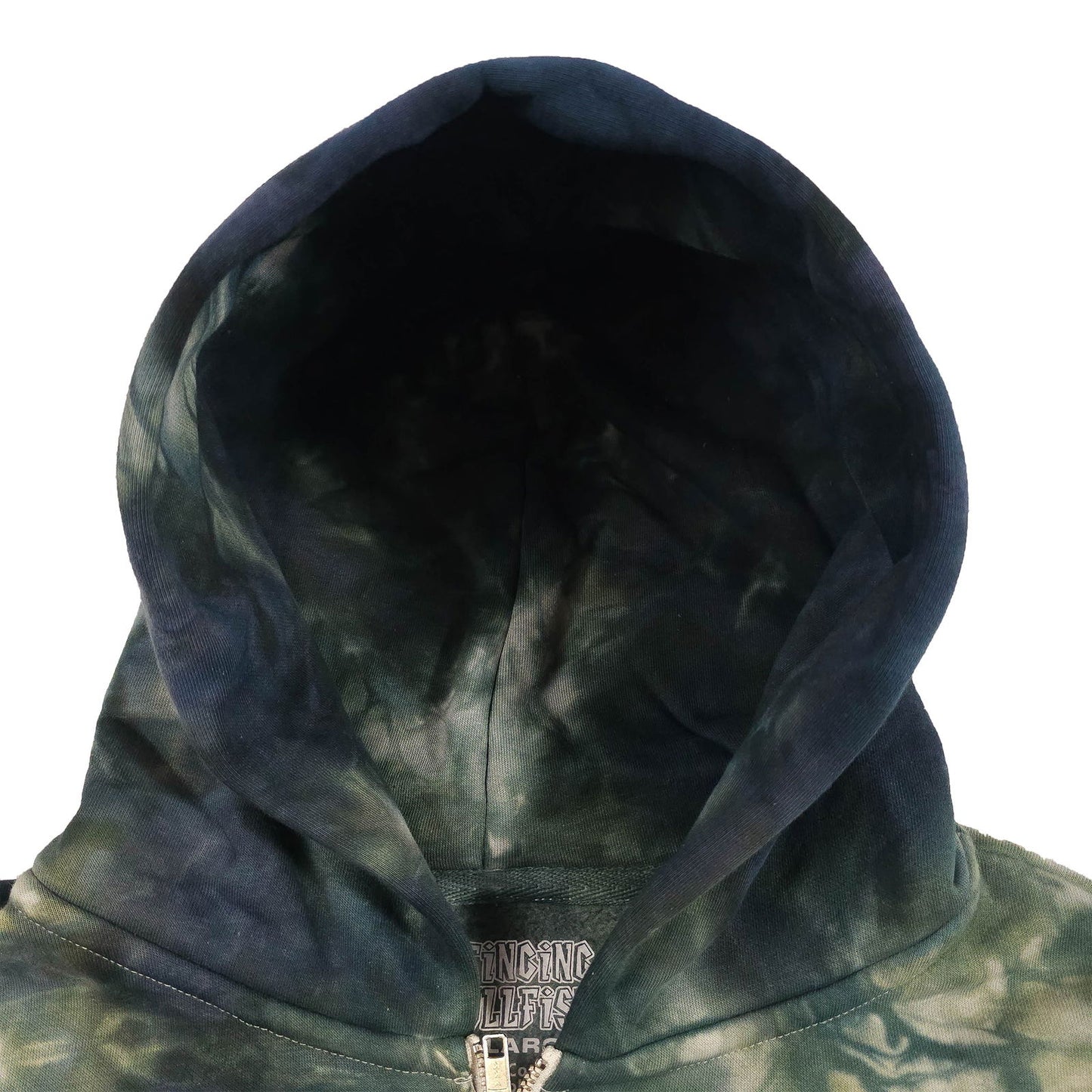 Grey Ombré Smoke Tie Dye Zip Up Hoodie