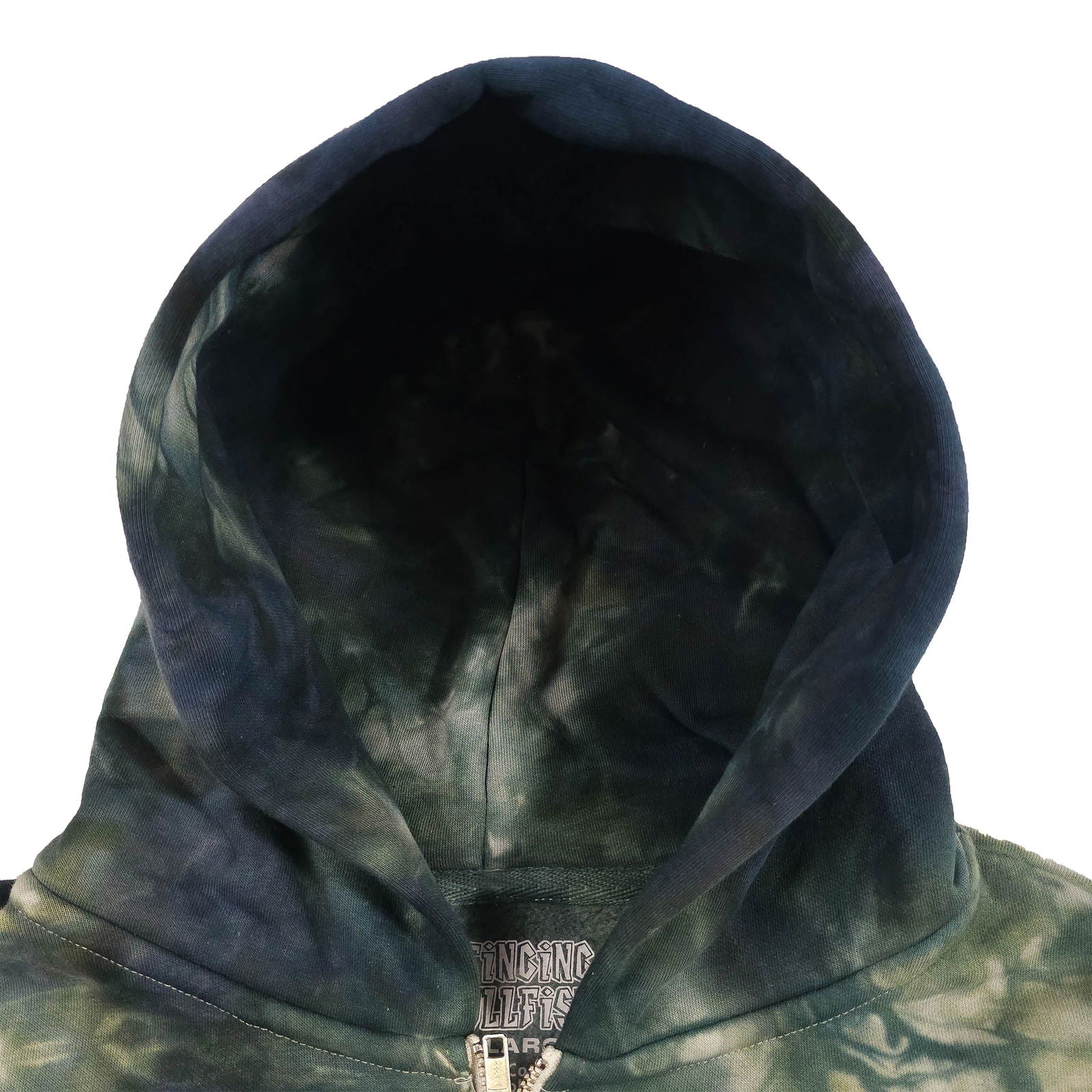 Grey Ombré Smoke Tie Dye Zip Up Hoodie