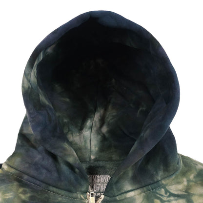 Grey Ombré Smoke Tie Dye Zip Up Hoodie