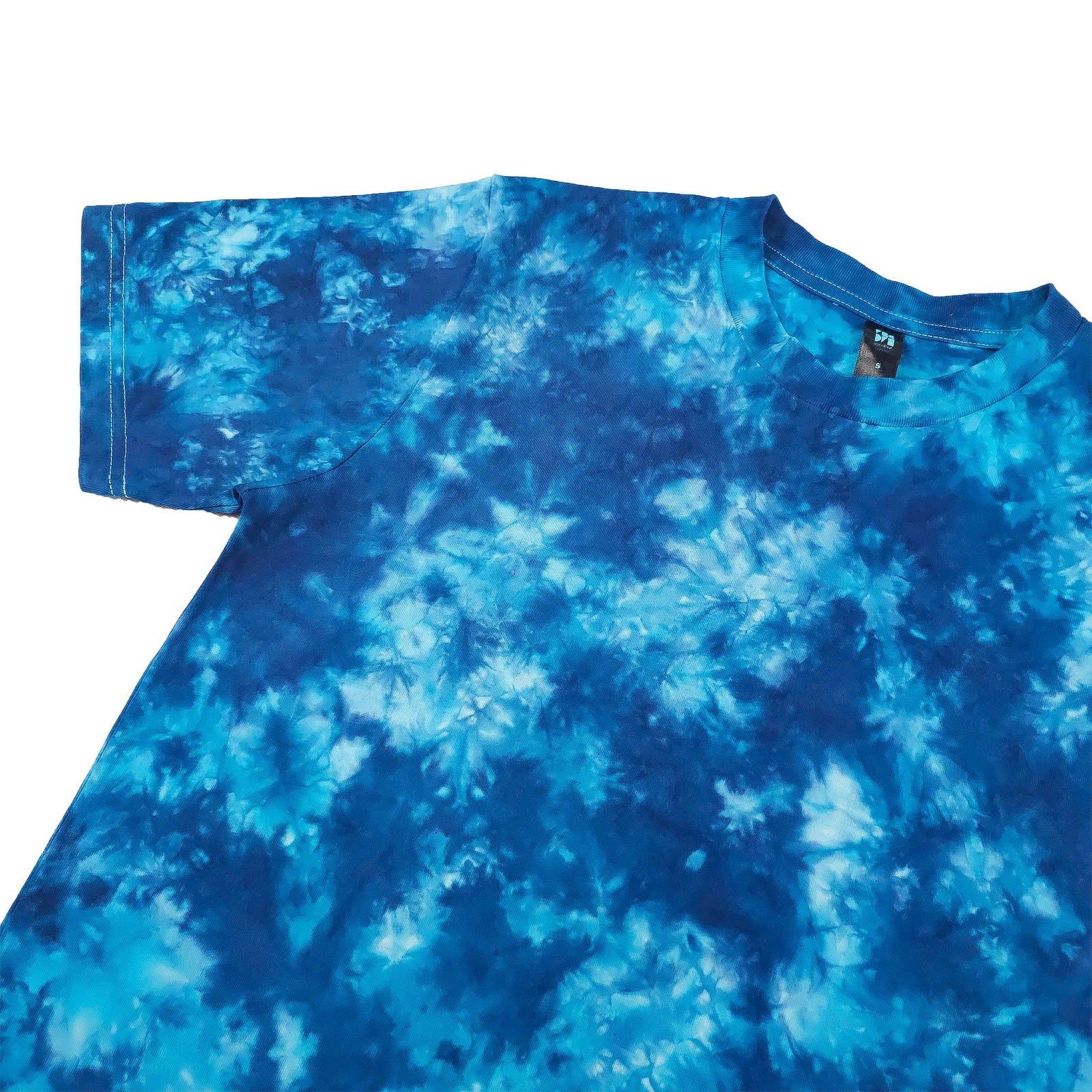 Navy and Turquoise Camo Crunch Tie Dye T-Shirt - tie dye joggers -  tie dye sweatpants - tie dye trousers - Stinging Bullfish