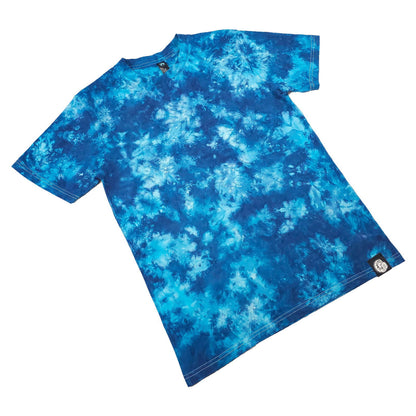 Navy and Turquoise Camo Crunch Tie Dye T-Shirt - tie dye joggers -  tie dye sweatpants - tie dye trousers - Stinging Bullfish