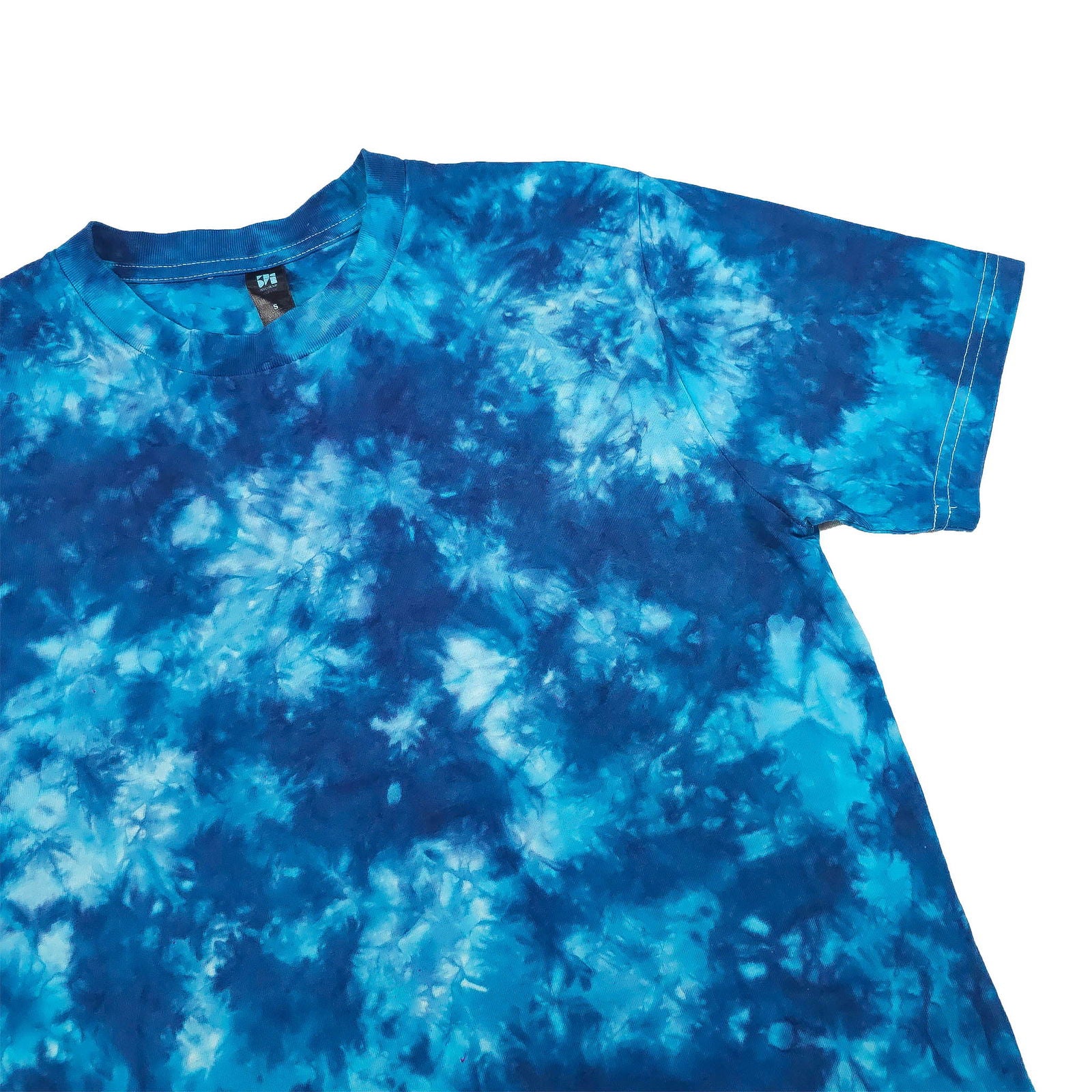 Navy and Turquoise Camo Crunch Tie Dye T-Shirt - tie dye joggers -  tie dye sweatpants - tie dye trousers - Stinging Bullfish