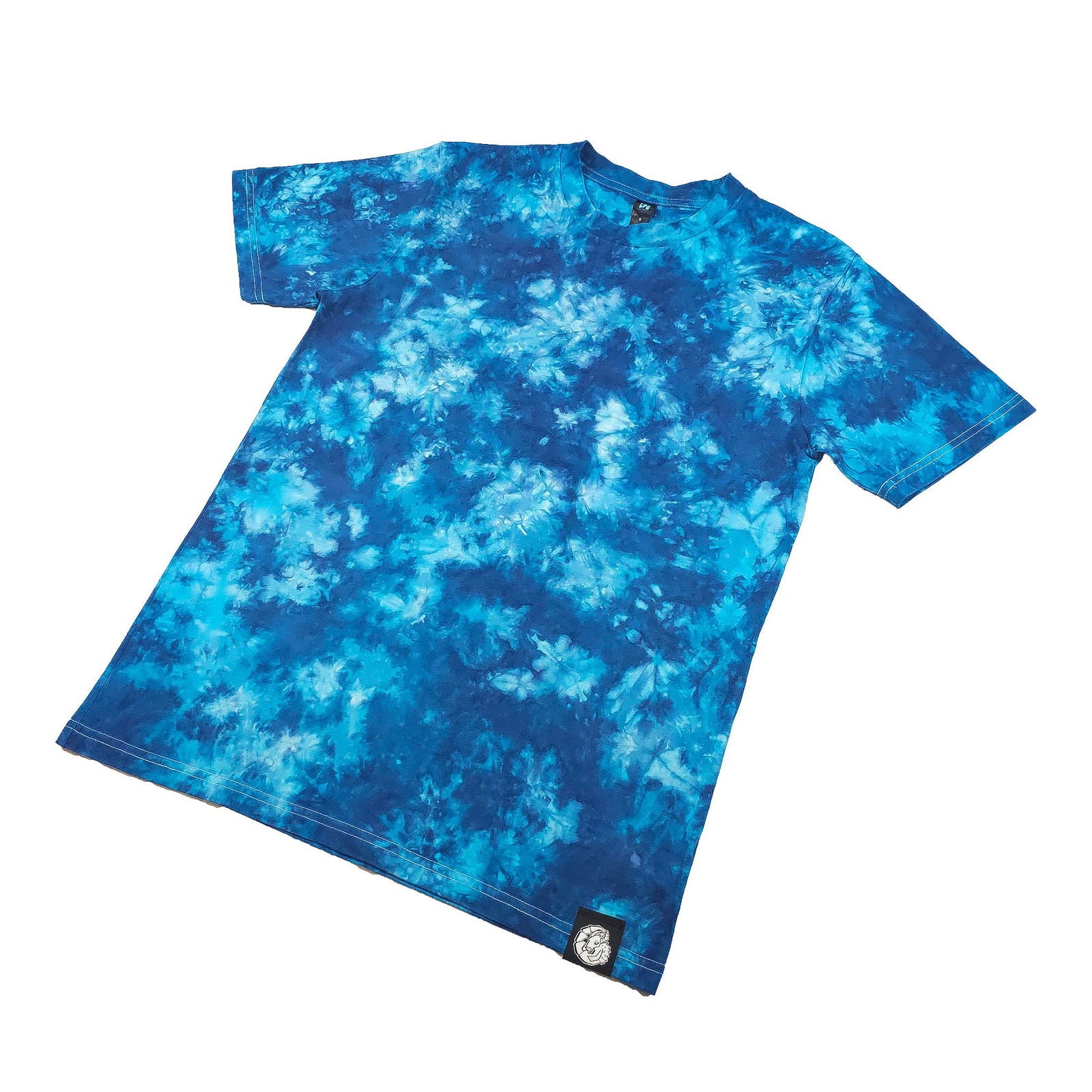 Navy and Turquoise Camo Crunch Tie Dye T-Shirt - tie dye joggers -  tie dye sweatpants - tie dye trousers - Stinging Bullfish