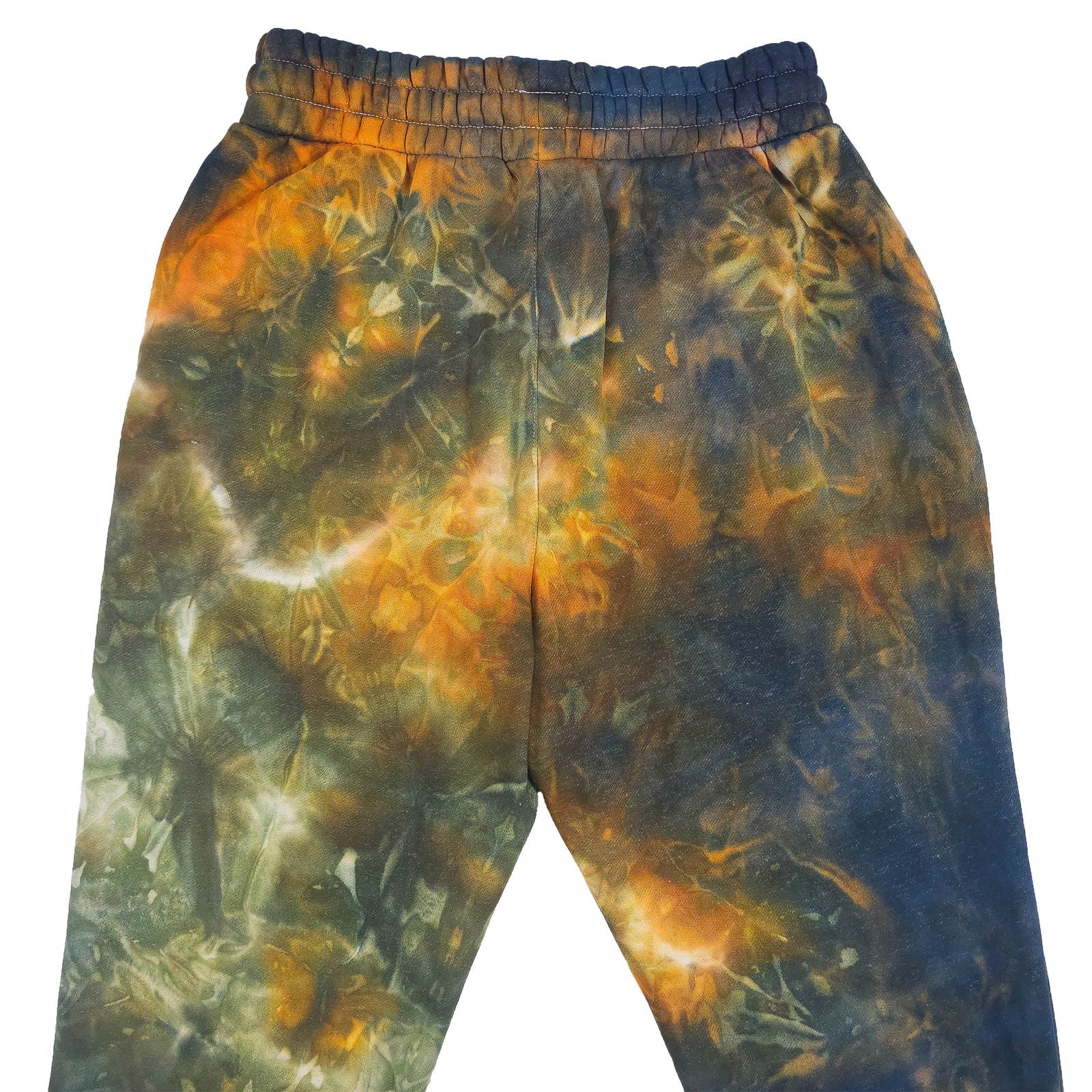 Orange Ombré Smoke Tie Dye Jogging Bottoms