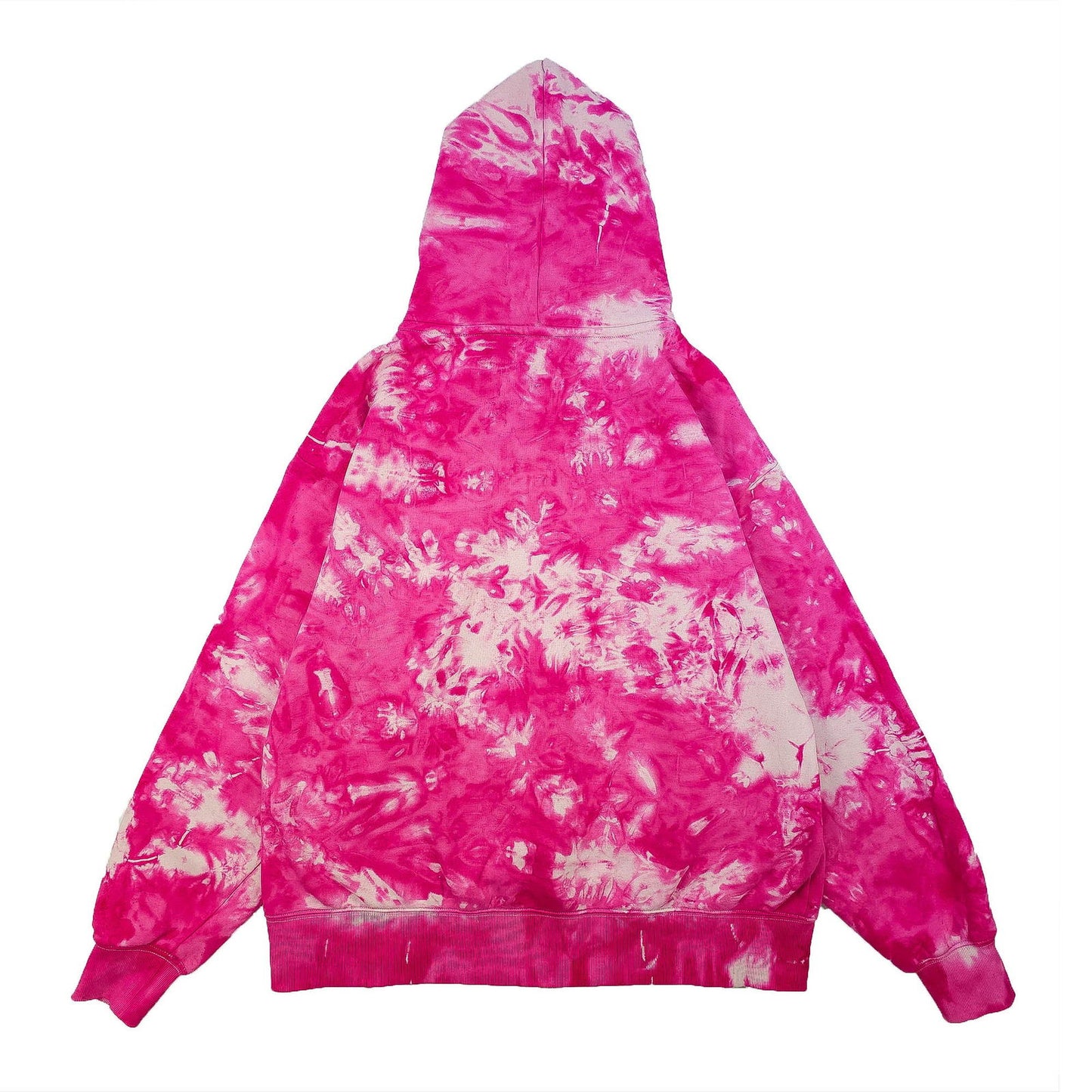 Pink Crunch Zip Up Tie Dye Hoodie