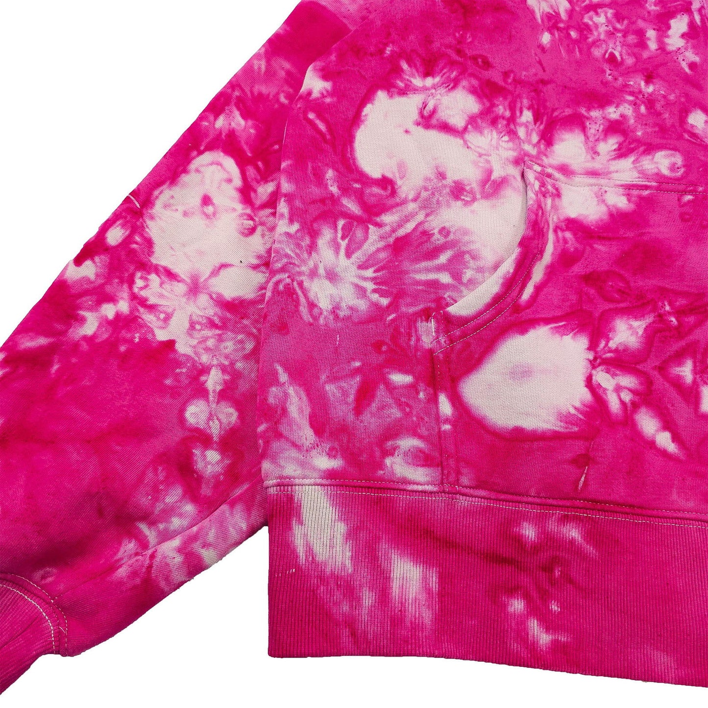 Pink Crunch Zip Up Tie Dye Hoodie