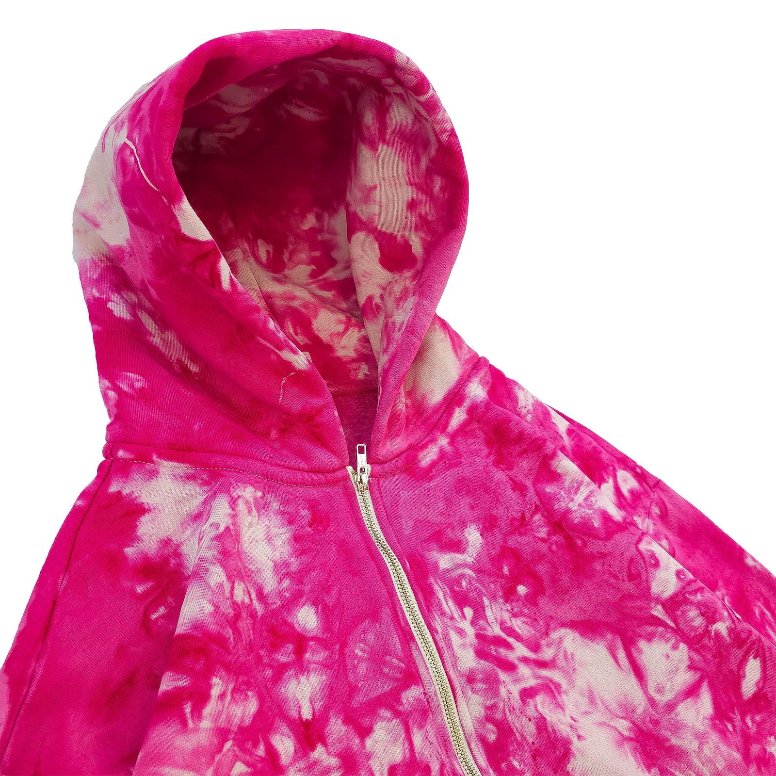 Pink Crunch Zip Up Tie Dye Hoodie - tie dye joggers -  tie dye sweatpants - tie dye trousers - Stinging Bullfish