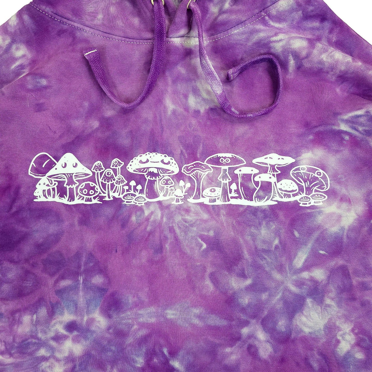 Purple Crunch Tie Dye with Mushroom Print