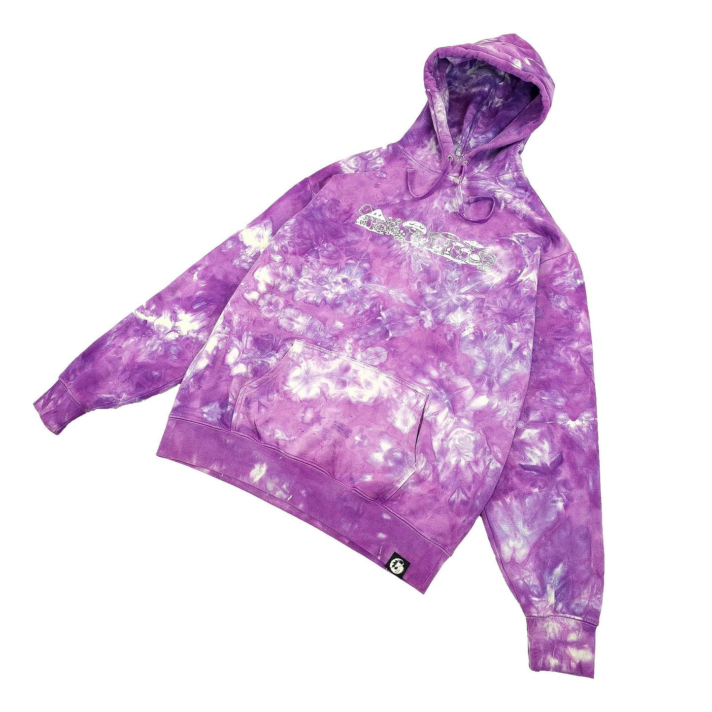 Purple Crunch Tie Dye with Mushroom Print