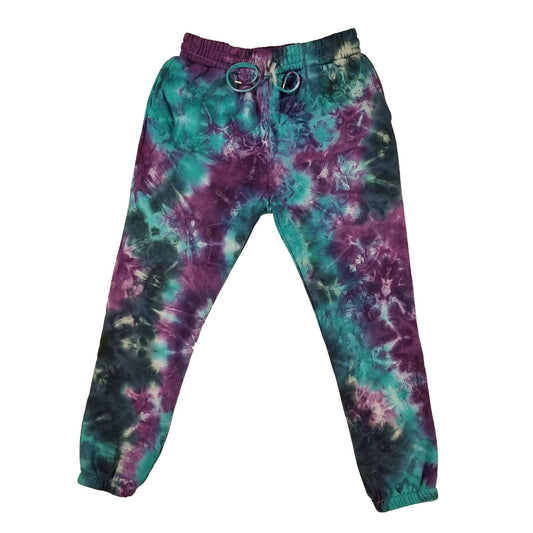 Purple/ Teal Camo Tie Dye Jogging Bottoms