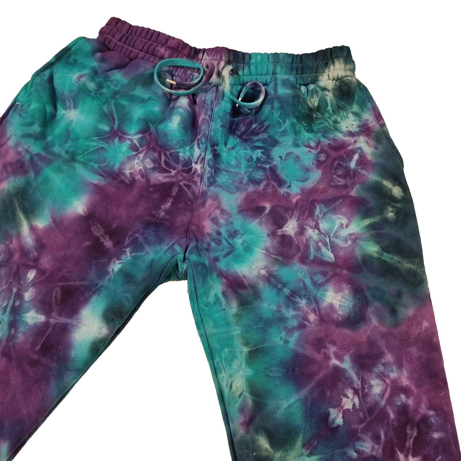 Purple/ Teal Camo Tie Dye Jogging Bottoms