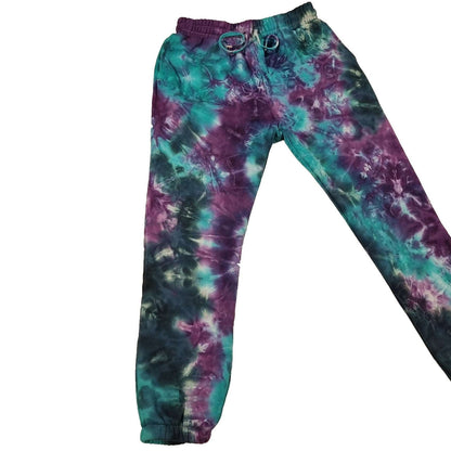 Purple/ Teal Camo Tie Dye Jogging Bottoms