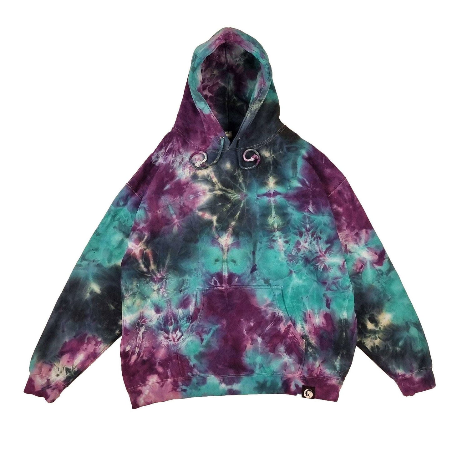 Purple and Blue Camo Crunch Tie Dye Hoodie