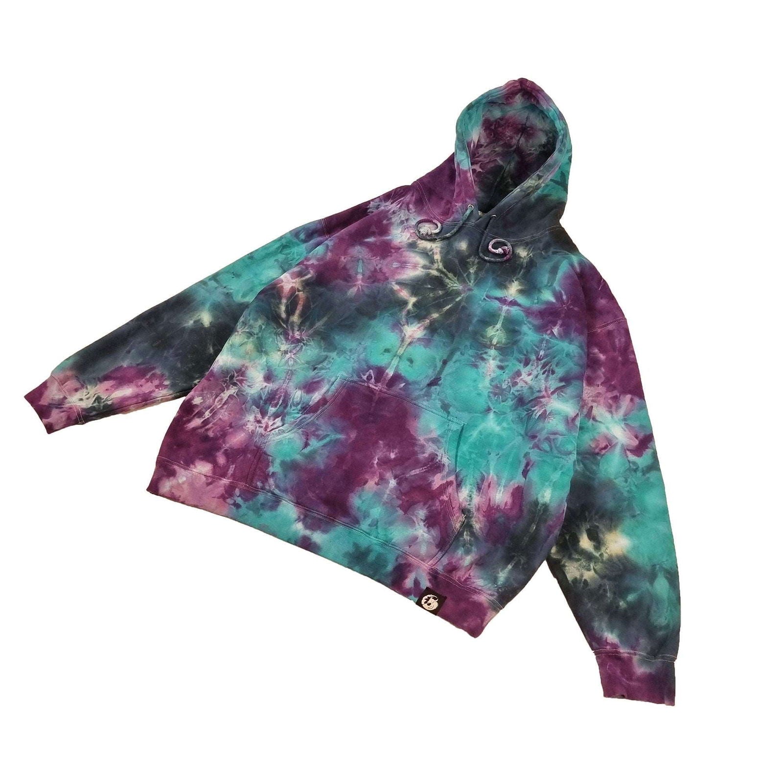 Purple and Blue Camo Crunch Tie Dye Hoodie