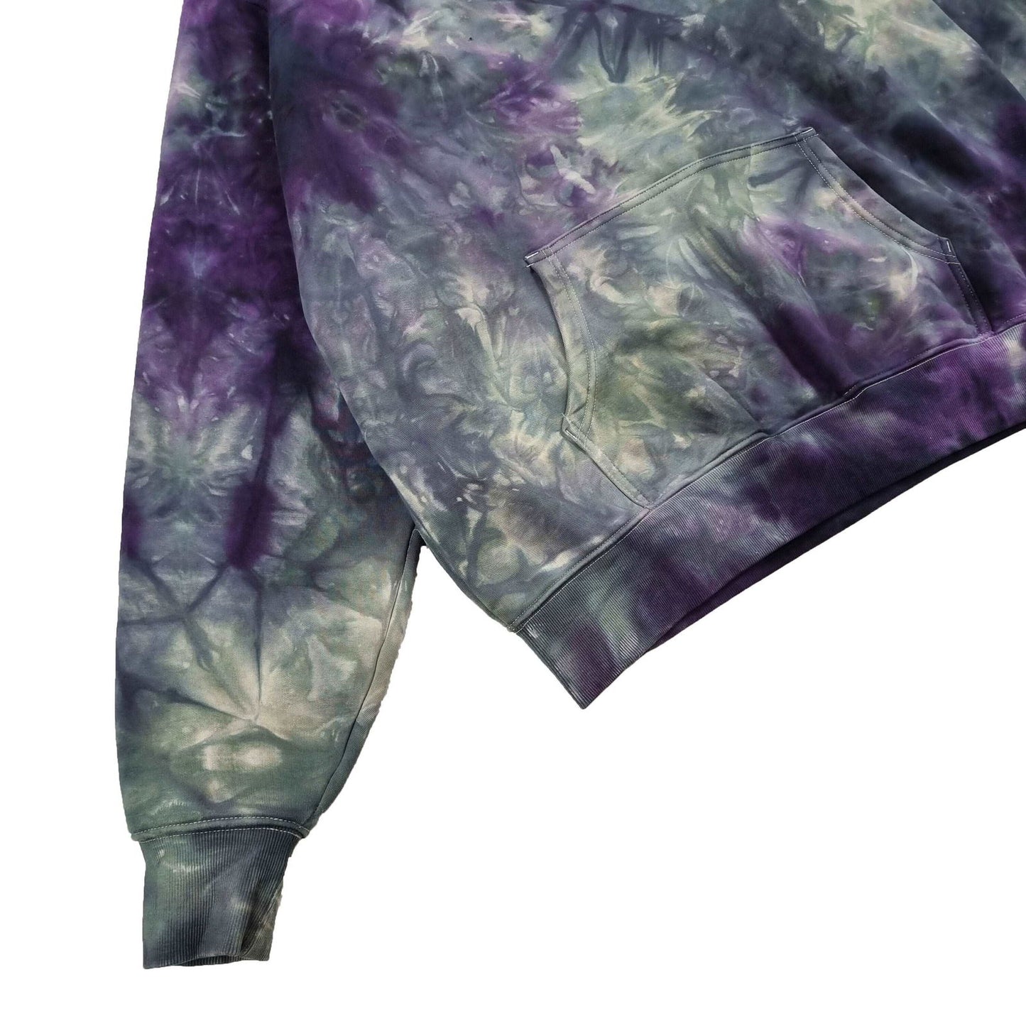 Purple and Grey Ombré Smoke Tie Dye Hoodie