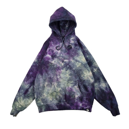 Purple and Grey Ombré Smoke Tie Dye Hoodie