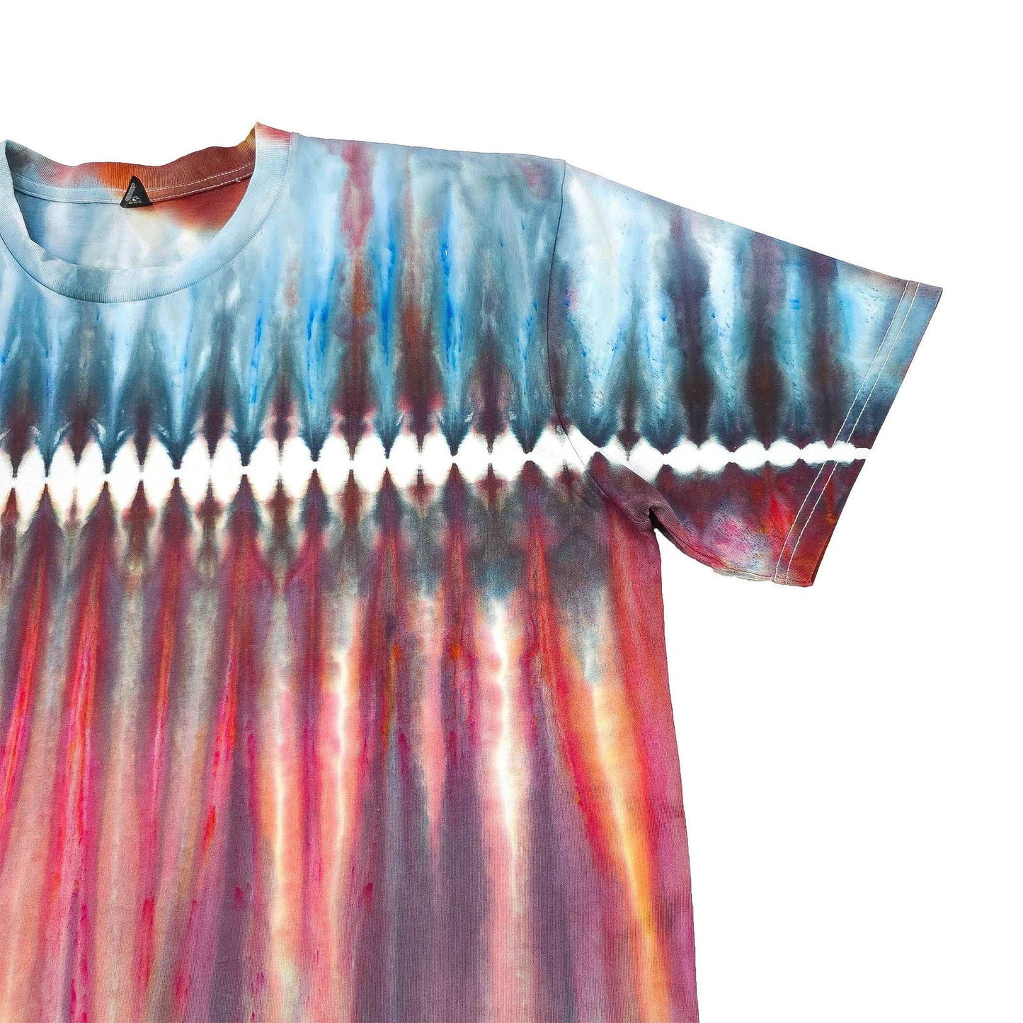 Red and Blue Zip Drip Tie Dye T-Shirt