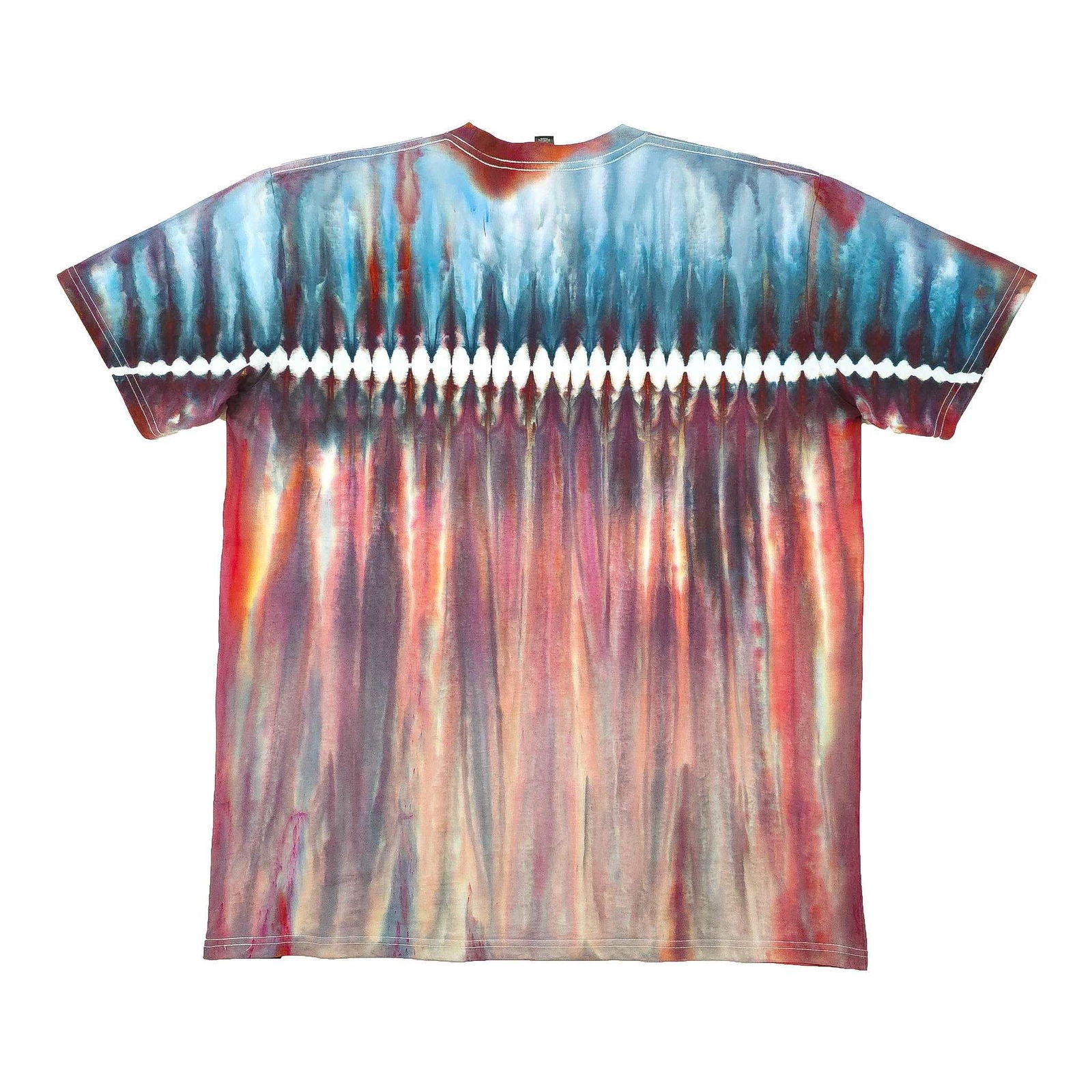 Red and Blue Zip Drip Tie Dye T-Shirt