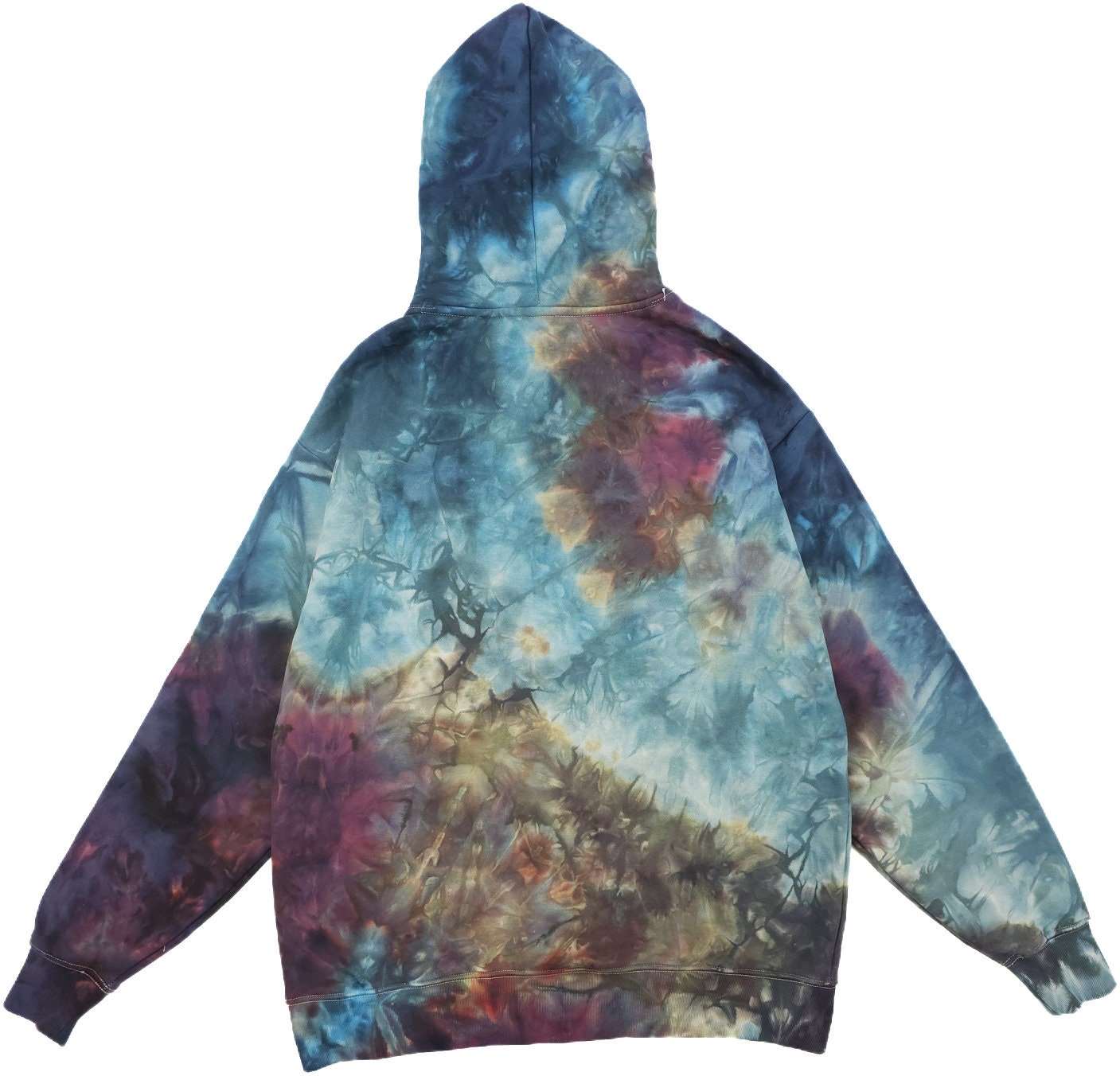 Red and Blue Crunch Tie Dye Hoodie - tie dye joggers -  tie dye sweatpants - tie dye trousers - Stinging Bullfish