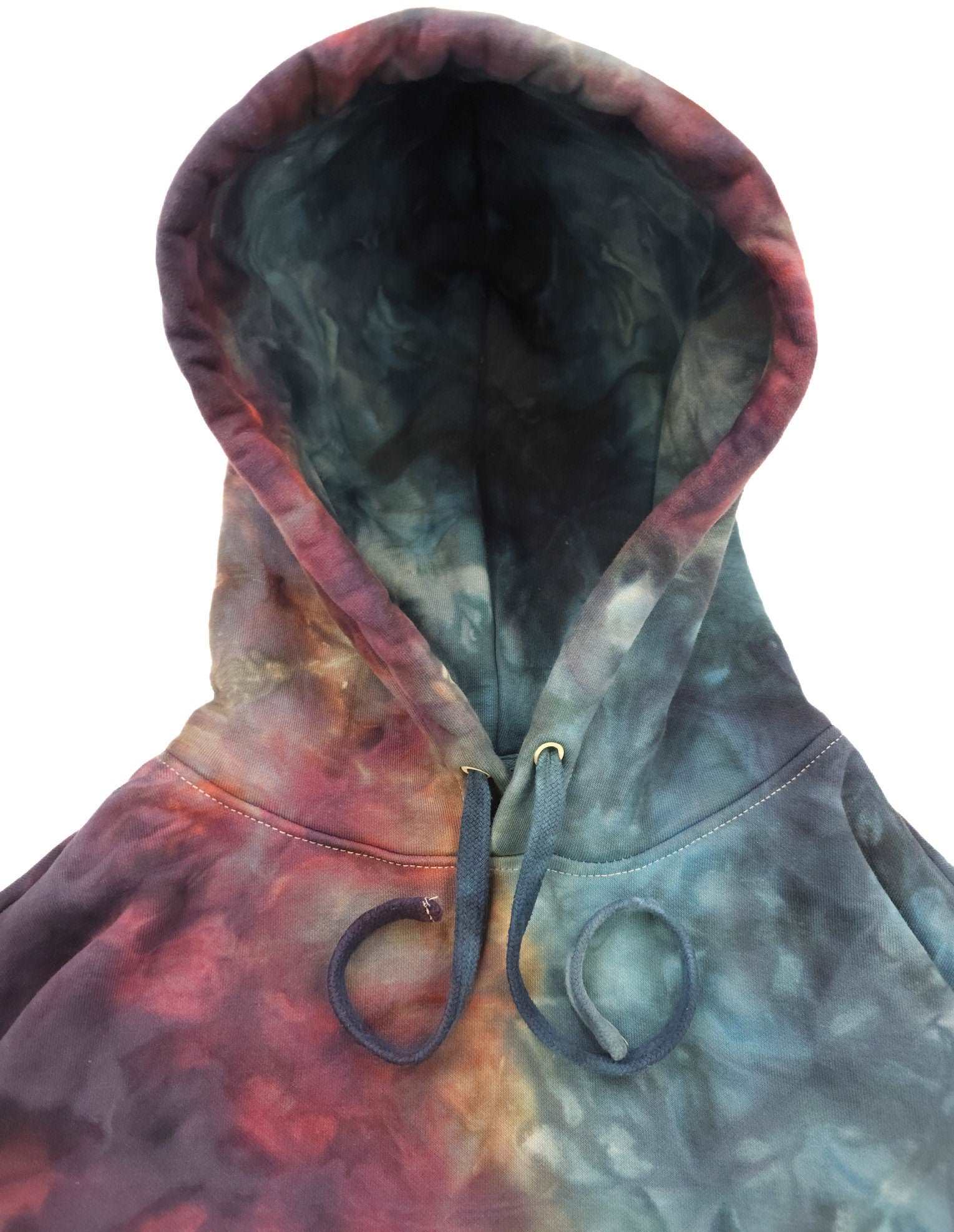 Red and Blue Crunch Tie Dye Hoodie - tie dye joggers -  tie dye sweatpants - tie dye trousers - Stinging Bullfish