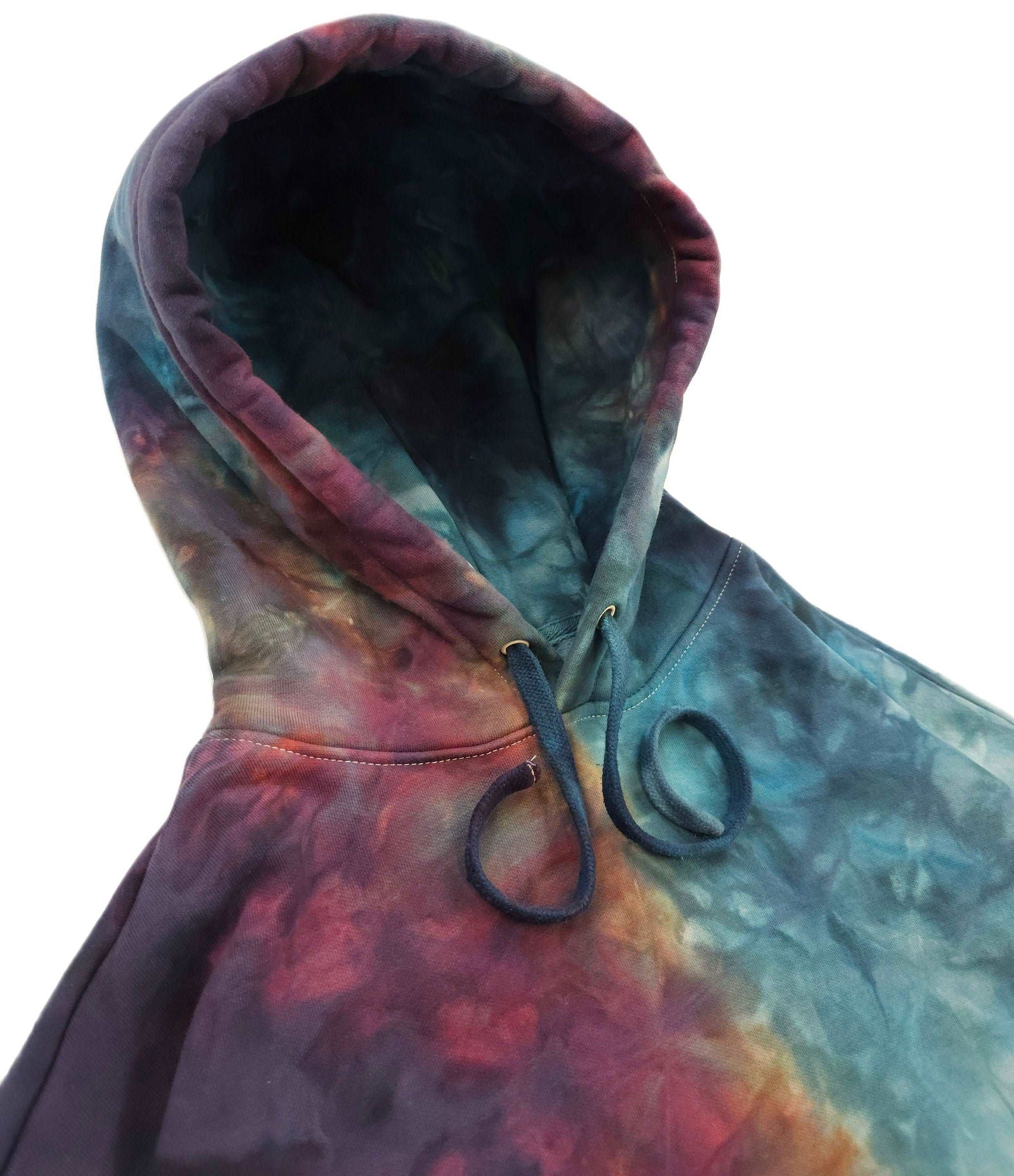 Red and Blue Crunch Tie Dye Hoodie - tie dye joggers -  tie dye sweatpants - tie dye trousers - Stinging Bullfish
