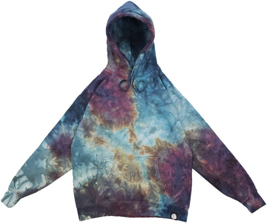 Red and Blue Tie Dye Hoodie