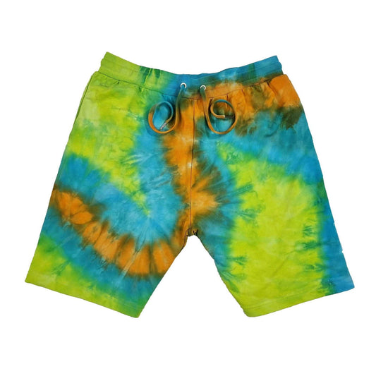 Scooby Green ’S’ Fold Tie Dye Shorts